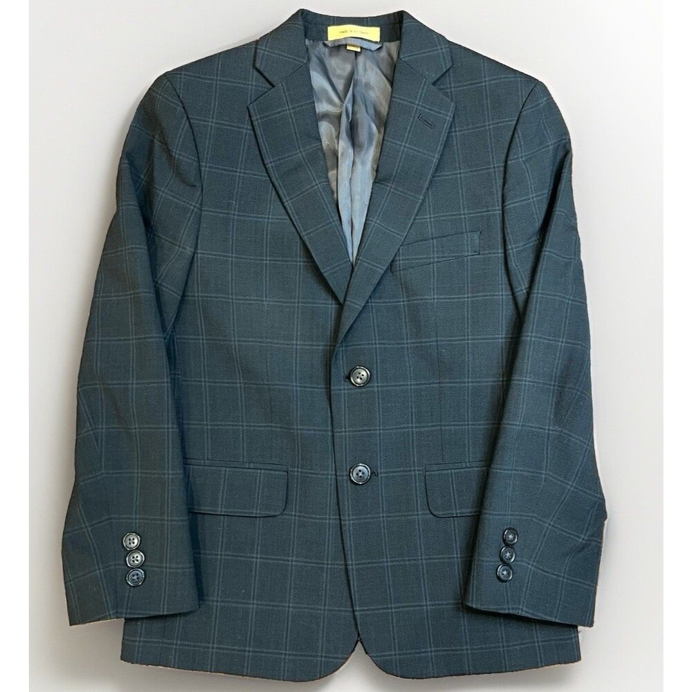 Boys Suit Jacket Size 10 Black Plaid Class Club Blazer Dillard’s Worn Once